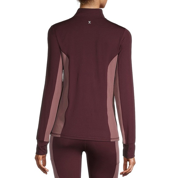 nwt S-XL Quick Dry coordinate jersey stretch leggings or top Burgundy Rose Taupe - Picture 4 of 16